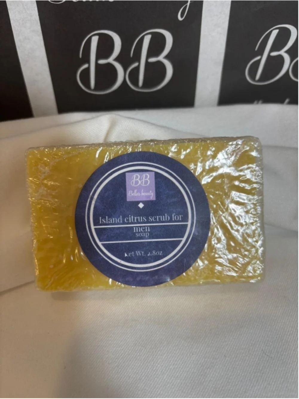 Men's Island Citrus Scrub Soap Bar - Vegan - 100% Natural Artisan #V02 x34P